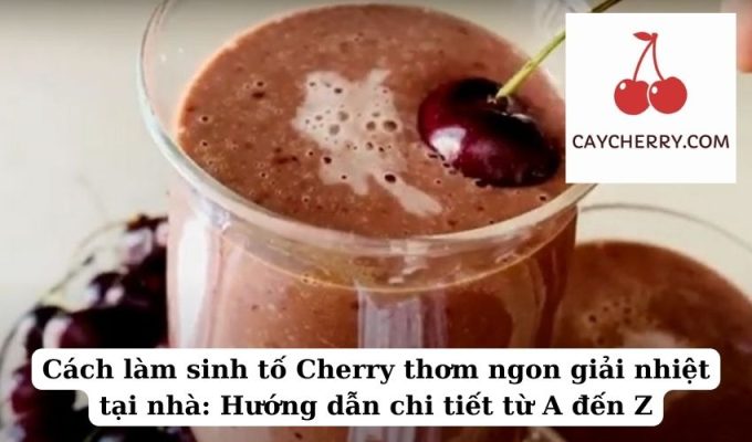 Cách làm sinh tố Cherry thơm ngon giải nhiệt tại nhà Hướng dẫn chi tiết từ A đến Z